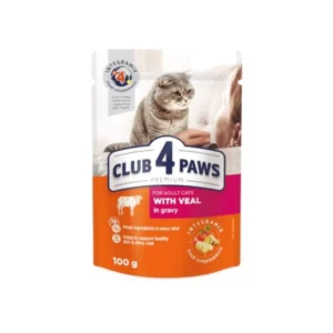 Club 4 Paws Wet Food with Veal in Jelly for Adult Cats
