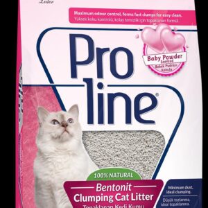 Proline Bentonite Clumping Cat Litter- Baby Powder -10 L