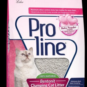 Proline Bentonite Clumping Cat Litter- Baby Powder -5L