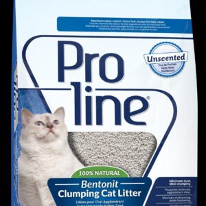 Proline Bentonite Clumping Cat Litter -Unscented -20 L